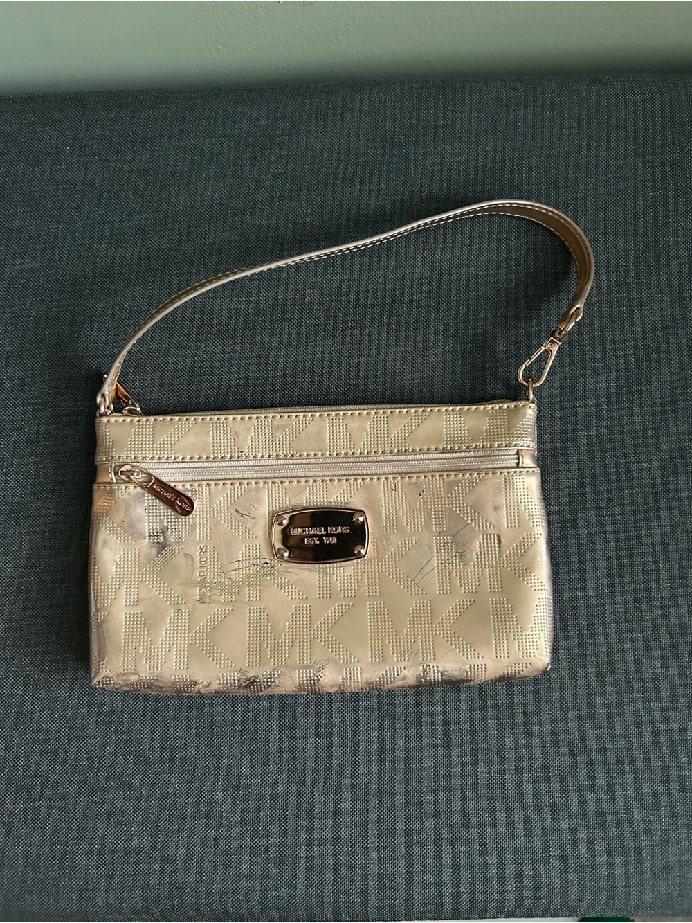 Michael Kors Metallic Gold Wristlet Clutch